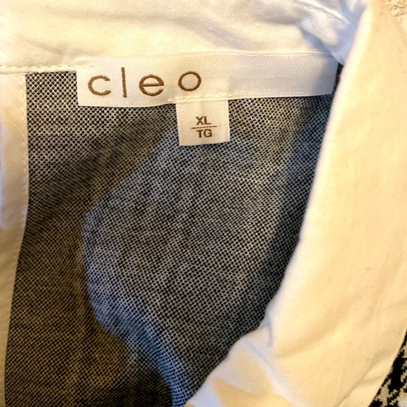 Shirt in blended Back and White by Cleos - Picture 3 of 3